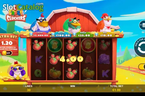 Οθόνη4. 4 Crazy Cluckers Κουλοχέρης