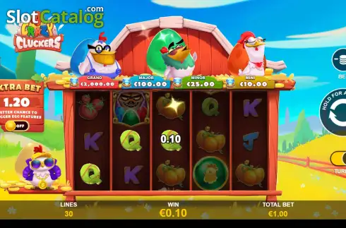 Οθόνη5. 4 Crazy Cluckers Κουλοχέρης