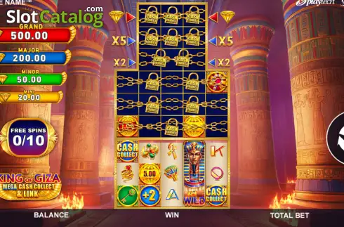 Οθόνη3. King Of Giza Mega Cash Collect And Link Κουλοχέρης