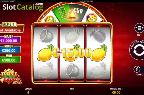 Οθόνη3. Triple Money Jackpot Bells Κουλοχέρης
