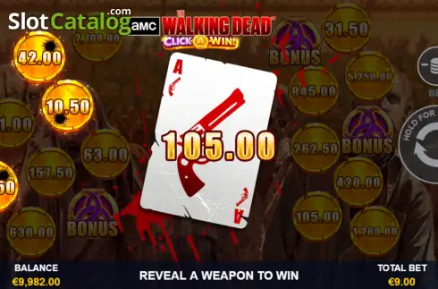 Οθόνη3. Walking Dead Click & Win Κουλοχέρης