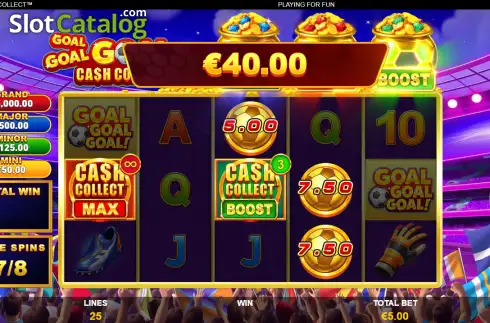 Οθόνη3. Goal Goal Goal: Cash Collect Κουλοχέρης