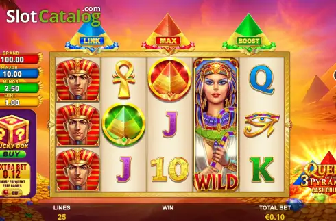 Οθόνη3. Queen of the 3 Pyramids: Cash Collect Κουλοχέρης 