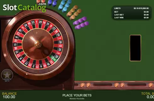 Οθόνη3. Mobile Roulette Κουλοχέρης