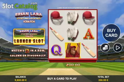 Οθόνη2. Brian Lara Sporting Legends Scratch Κουλοχέρης