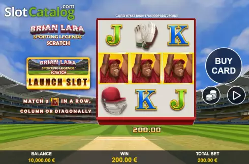 Οθόνη4. Brian Lara Sporting Legends Scratch Κουλοχέρης