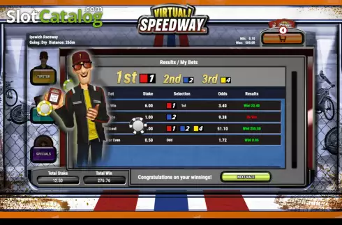 Οθόνη3. Virtual! Speedway (Playtech Vikings) Κουλοχέρης