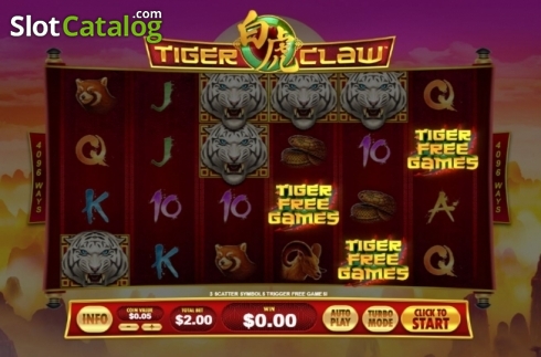 Οθόνη4. Tiger Claw (Playtech) Κουλοχέρης