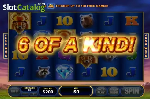 Win screen. Buffalo Blitz Κουλοχέρης