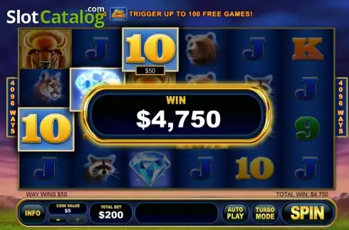 Win screen. Buffalo Blitz Κουλοχέρης
