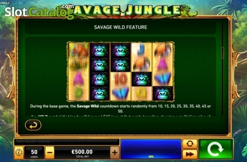 Οθόνη9. Savage Jungle Κουλοχέρης