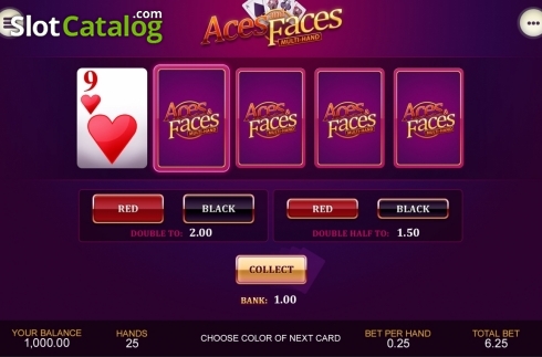 Οθόνη3. Aces and Faces Multihand (Playtech) Κουλοχέρης