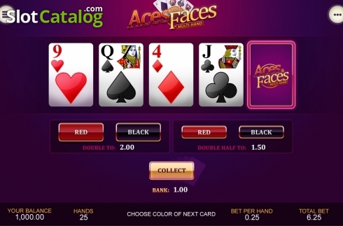 Οθόνη4. Aces and Faces Multihand (Playtech) Κουλοχέρης