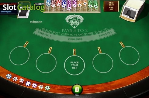 Οθόνη2. Blackjack Progressive (Playtech) Κουλοχέρης