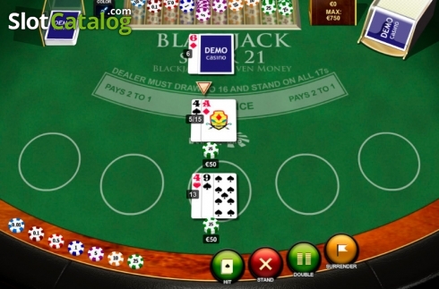 Οθόνη4. Blackjack Super 21 (Playtech) Κουλοχέρης