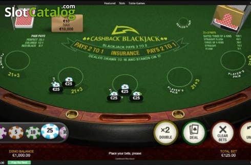 Οθόνη2. Cashback Blackjack (Playtech) Κουλοχέρης