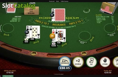 Οθόνη3. Cashback Blackjack (Playtech) Κουλοχέρης