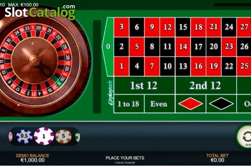 Οθόνη3. Classic Roulette (Playtech) Κουλοχέρης