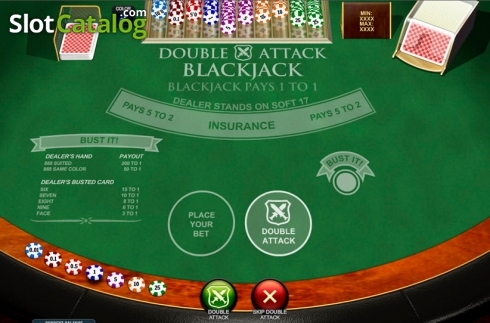 Οθόνη2. Double Attack Blackjack Κουλοχέρης