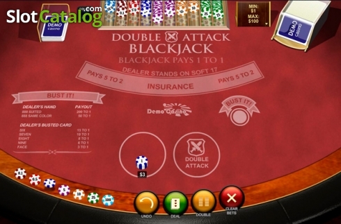 Οθόνη3. Double Attack Blackjack Κουλοχέρης