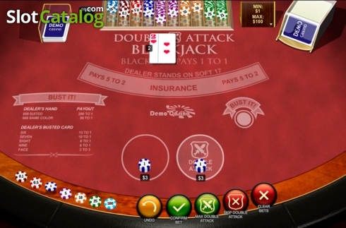 Οθόνη4. Double Attack Blackjack Κουλοχέρης