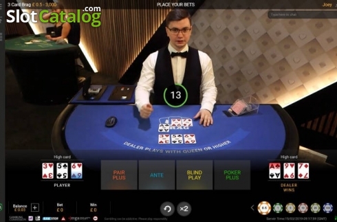 Οθόνη2. 3 Card Brag Live Κουλοχέρης 