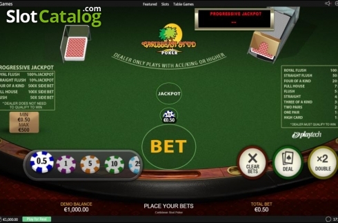 Οθόνη2. Caribbean Stud Poker (Playtech) Κουλοχέρης