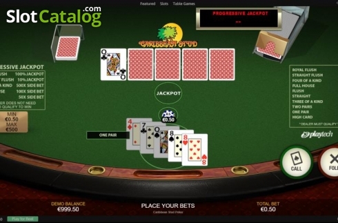 Οθόνη3. Caribbean Stud Poker (Playtech) Κουλοχέρης