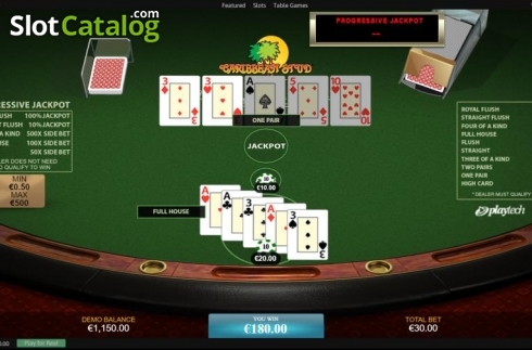 Οθόνη4. Caribbean Stud Poker (Playtech) Κουλοχέρης