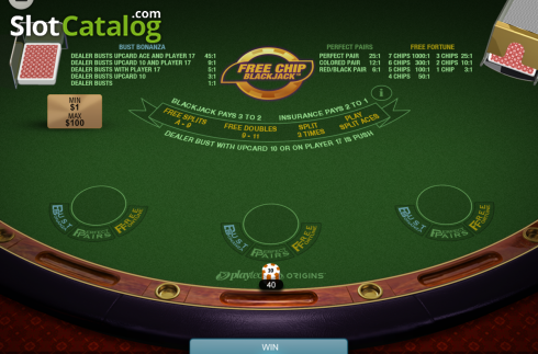 Οθόνη3. Free Chip Blackjack Κουλοχέρης