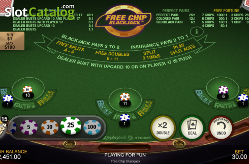 Οθόνη6. Free Chip Blackjack Κουλοχέρης