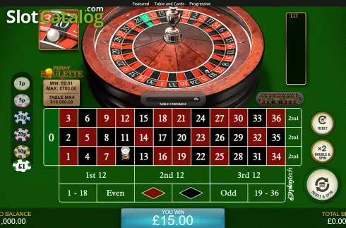 Οθόνη5. Penny Roulette Κουλοχέρης