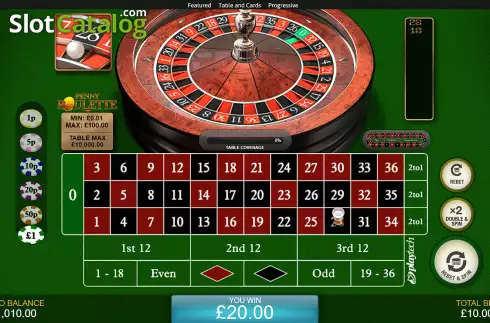 Οθόνη6. Penny Roulette Κουλοχέρης