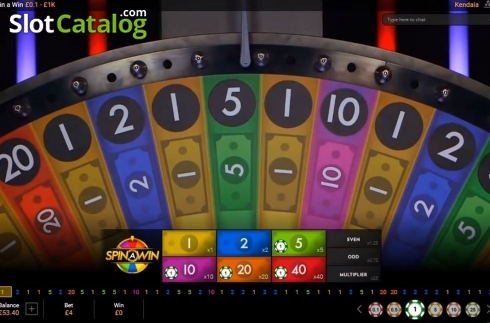 Οθόνη5. Spin a Win Live Κουλοχέρης 