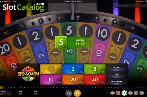 Οθόνη6. Spin a Win Live Κουλοχέρης 