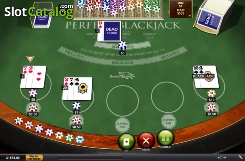 Οθόνη3. Perfect Blackjack (Playtech) Κουλοχέρης