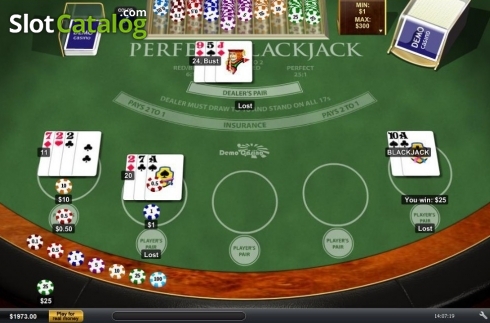 Οθόνη4. Perfect Blackjack (Playtech) Κουλοχέρης