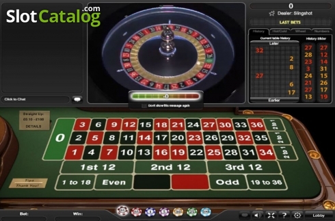Οθόνη2. Slingshot Roulette Live Κουλοχέρης