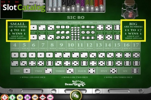 Οθόνη2. Sic Bo (Playtech) Κουλοχέρης