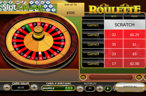 Οθόνη2. Roulette Scratch Κουλοχέρης
