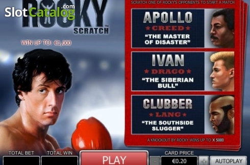 Οθόνη2. Rocky Scratch (Playtech) Κουλοχέρης