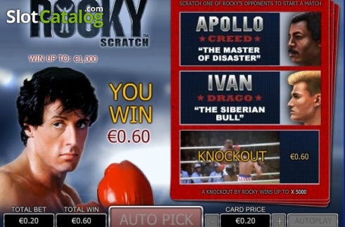 Οθόνη3. Rocky Scratch (Playtech) Κουλοχέρης