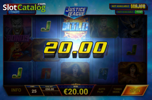 Οθόνη4. Justice League Comic Κουλοχέρης