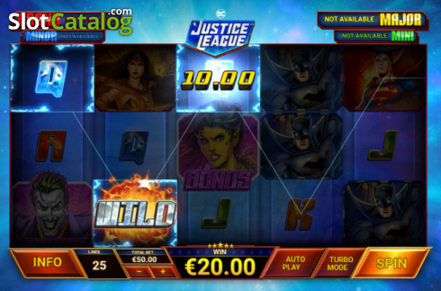 Οθόνη5. Justice League Comic Κουλοχέρης