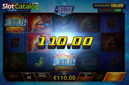 Οθόνη7. Justice League Comic Κουλοχέρης