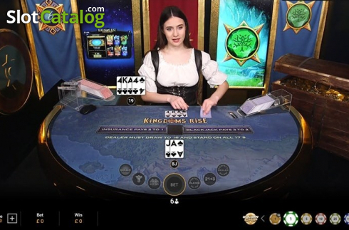 Οθόνη2. Kingdoms Rise Live Blackjack Κουλοχέρης