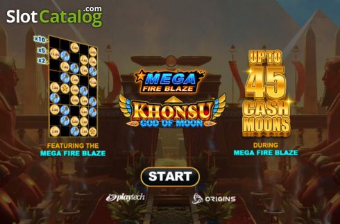 Οθόνη2. Khonsu God of Moon Mega Fire Blaze Κουλοχέρης