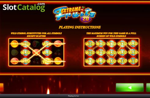 Οθόνη6. Extreme Fruits 20 Κουλοχέρης
