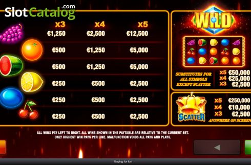 Οθόνη7. Extreme Fruits 20 Κουλοχέρης