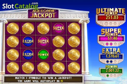 Οθόνη5. Age of the Gods Spin A Win Κουλοχέρης